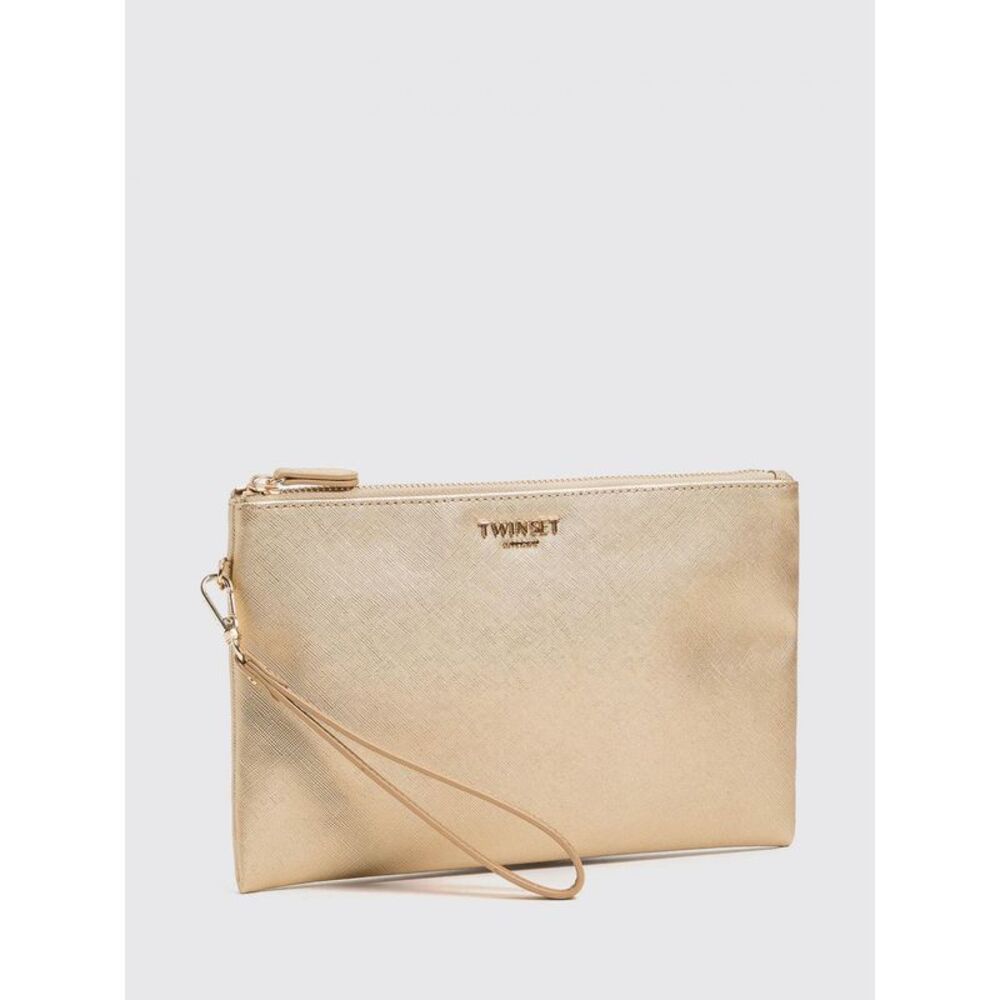 Twinset Women Twinset Saffiano Faux Leather Envelope Clutch With Wrist Strap